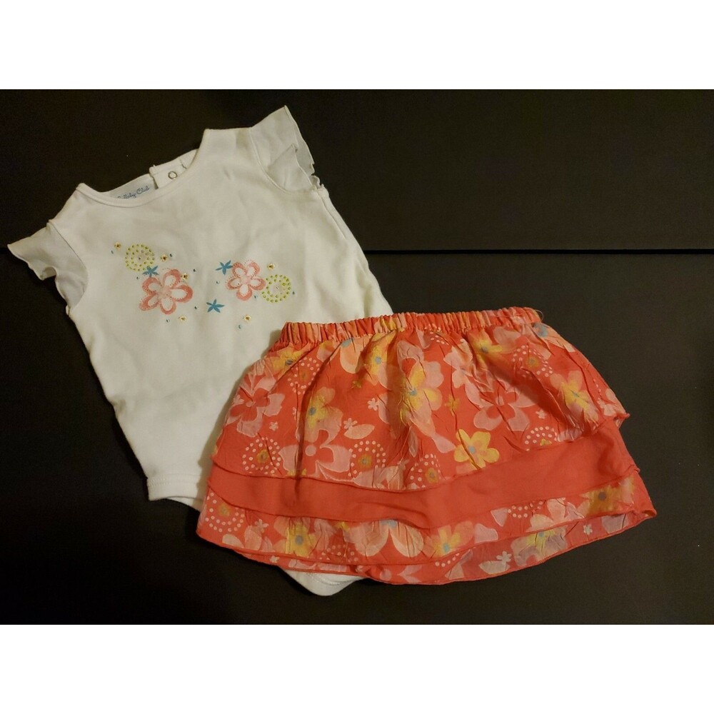 Girl's Lullaby Club 6 months tiered layered skirt top set outfit